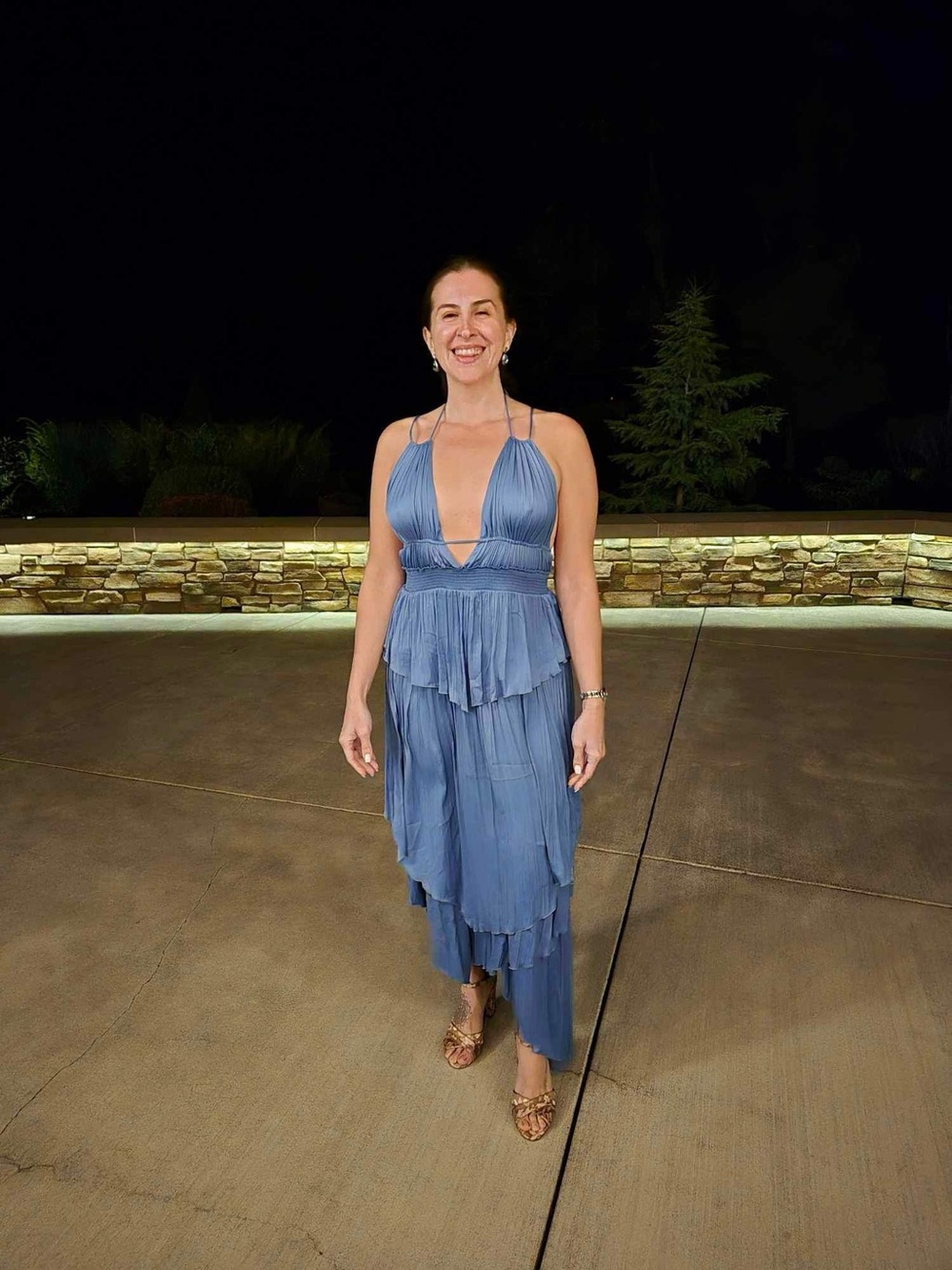 Free people asymmetrical maxi dress
